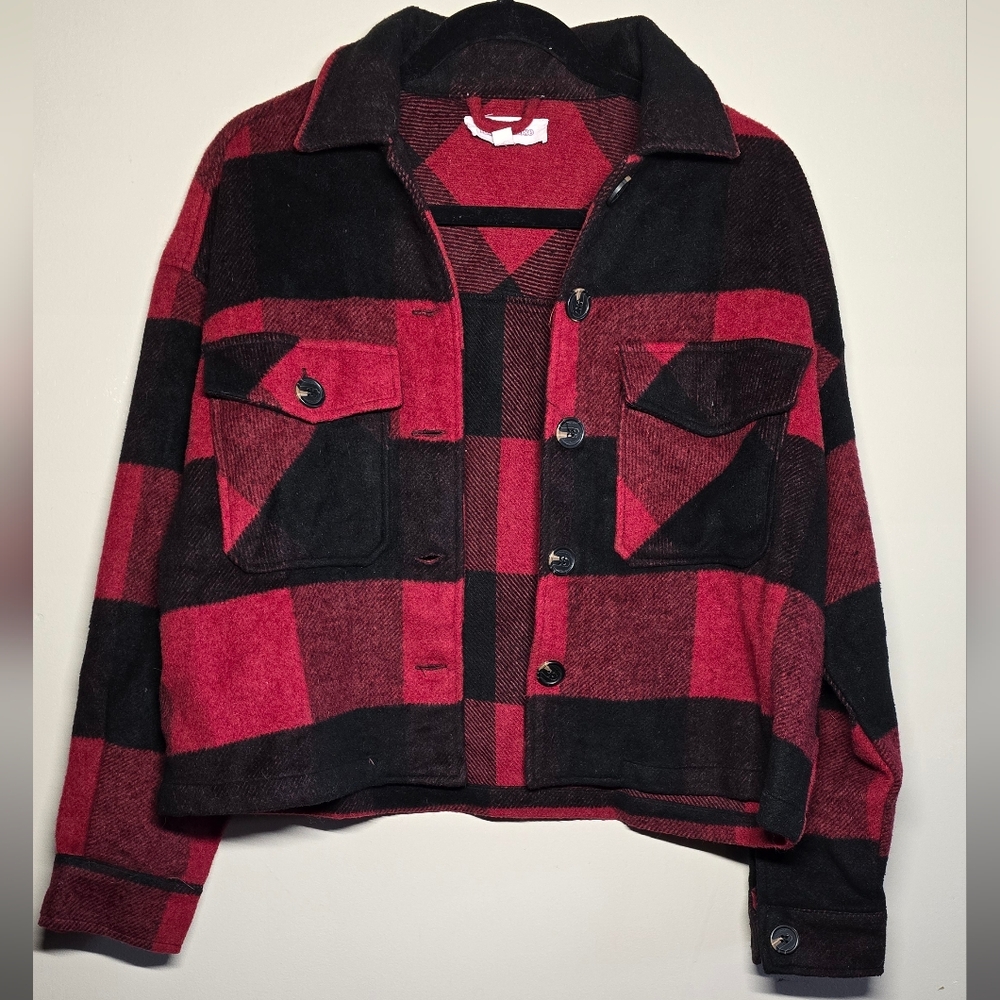 Hippie Rose Red and Black Plaid Jacket